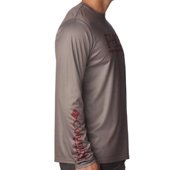 COPY - Columbia PHG charcoal gray Long Sleeve Shirt XXL - Picture 2 of 9